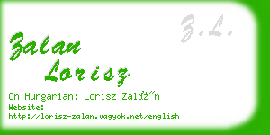 zalan lorisz business card